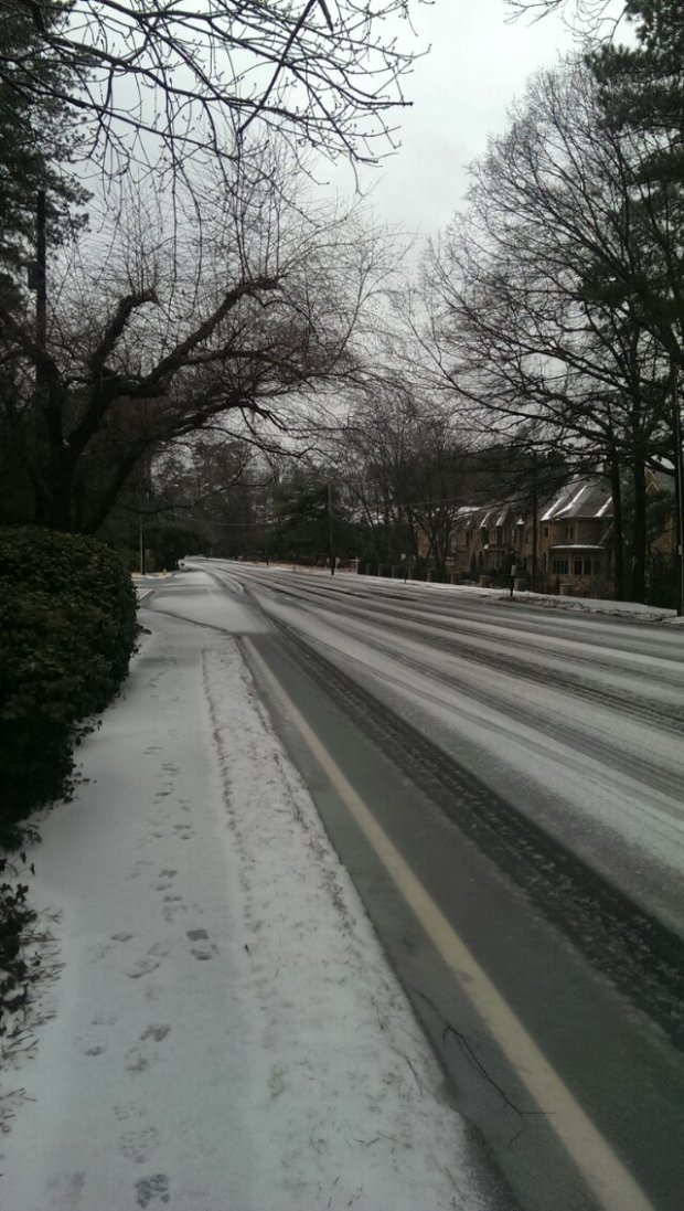 Snowy view from my morning stroll